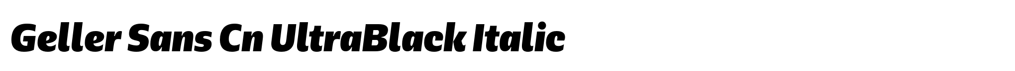 Geller Sans Cn UltraBlack Italic image